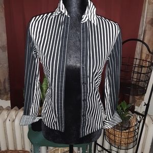 Striped button up blouse